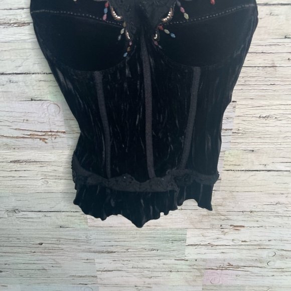 La Vie En Rose Black Lace Bra Top - Picture 2 of 10